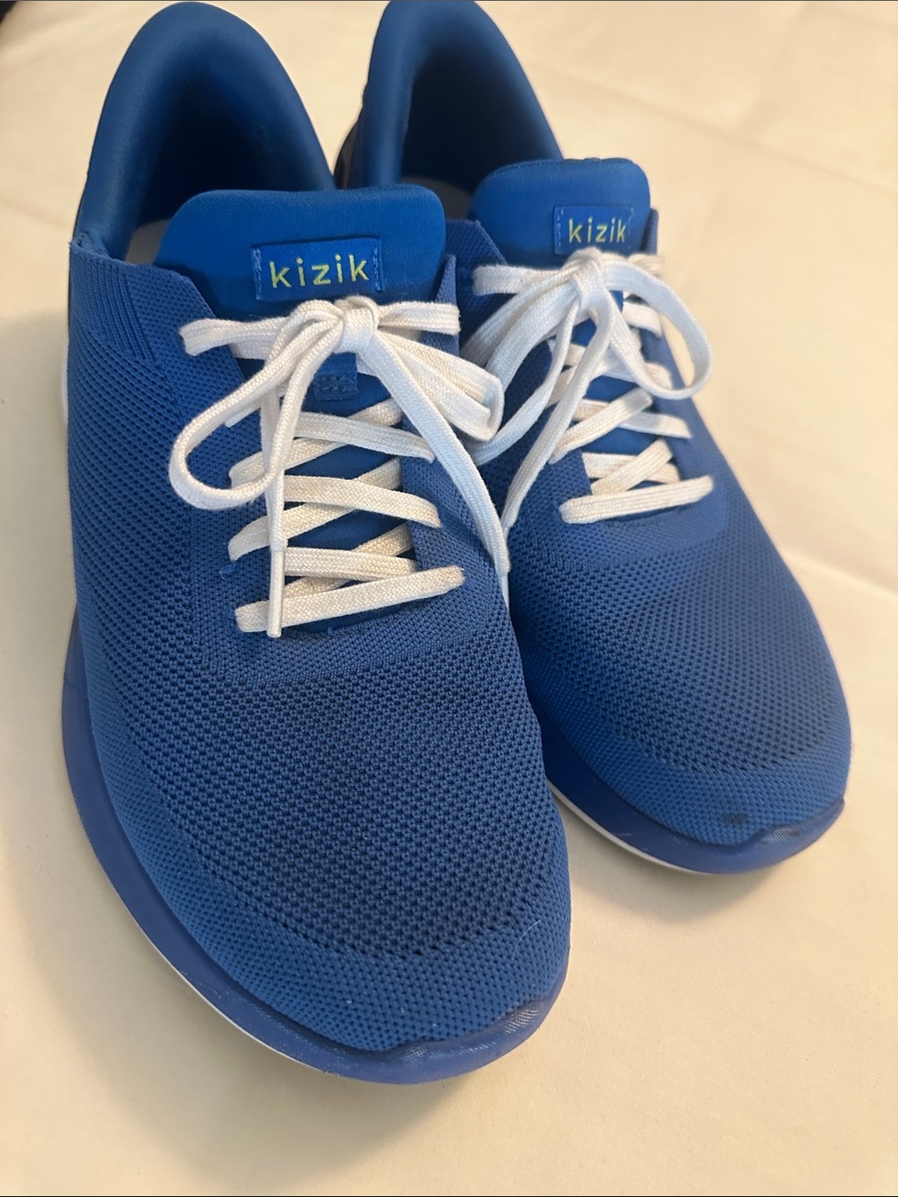 KIZIK Athens Blue Lace Up Mesh Sneakers Mens 10.5 Slip On Athens Hands Free GUC